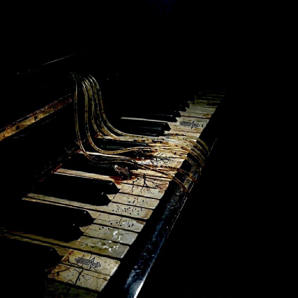 Corroded piano keys